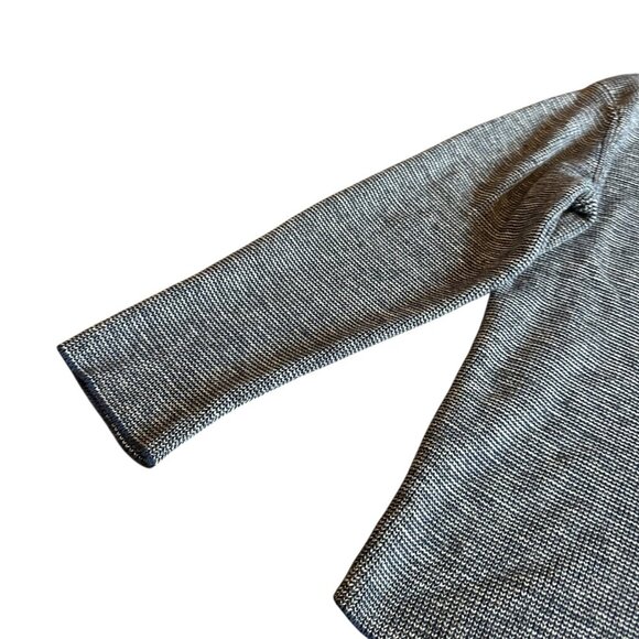 COS Navy White Pullover Sweater 100% Cotton Crew Neck Stretch Size Small Women's - Picture 3 of 11